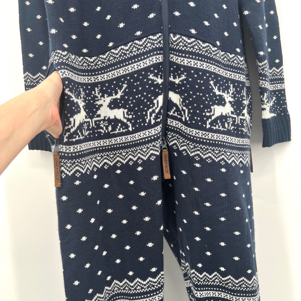 One Piece Norwegian‎ Holidays Are Coming Fair Isle Jumpsuit Onesie Nordic Skiing - Picture 4 of 13